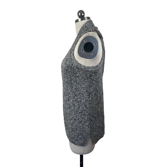 Brochu Walker Sweater Womens Medium Gray Linen Cotton Sleeveless Designer - Picture 3 of 8